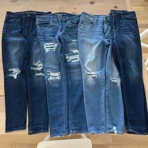 FOUR Pair American Eagle Jeggings 12 SHORT